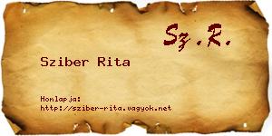 Sziber Rita névjegykártya